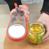 Silicone Jar Can Opener Multi-Purpose Lids Cap Arthritis Bottle Opener Easy Grip - Orange - 45-Degree Angle