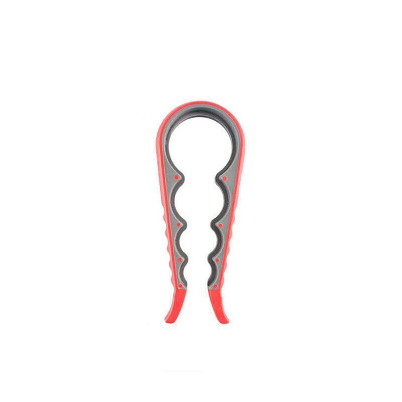 Silicone Jar Can Opener Multi-Purpose Lids Cap Arthritis Bottle Opener Easy Grip - Red