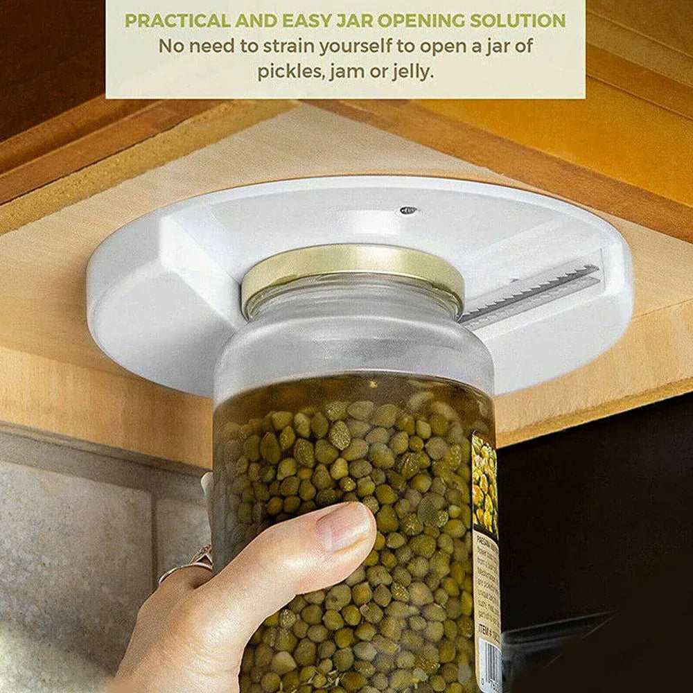 Under Cabinet Jar Opener Undermount Multipurpose Lid Gripper Bottle Opener Tools