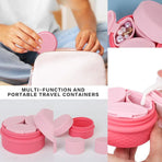 Silicone Jewelry Storage Box Portable Travel Packaging Outdoor Organizer - Pink