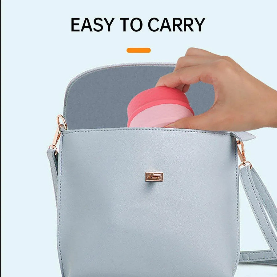 Silicone Jewelry Storage Box Portable Travel Packaging Outdoor Organizer - Pink
