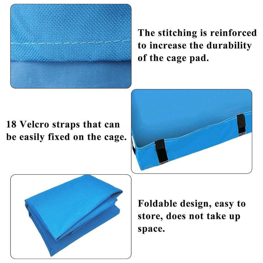 Waterproof Small Pet Crate Sump Cover Dirt Resistant Mat Easy to Clean Protector - Blue