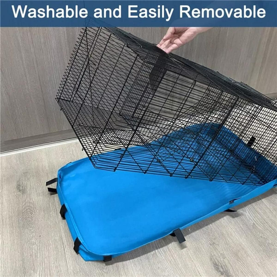 Waterproof Small Pet Crate Sump Cover Dirt Resistant Mat Easy to Clean Protector - Blue