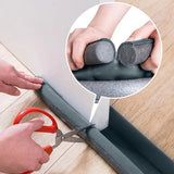 Door Bottom Seal Draft Stopper Guard Threshold Sealing Strip Wind Dust Protector - Brown - Extra Image