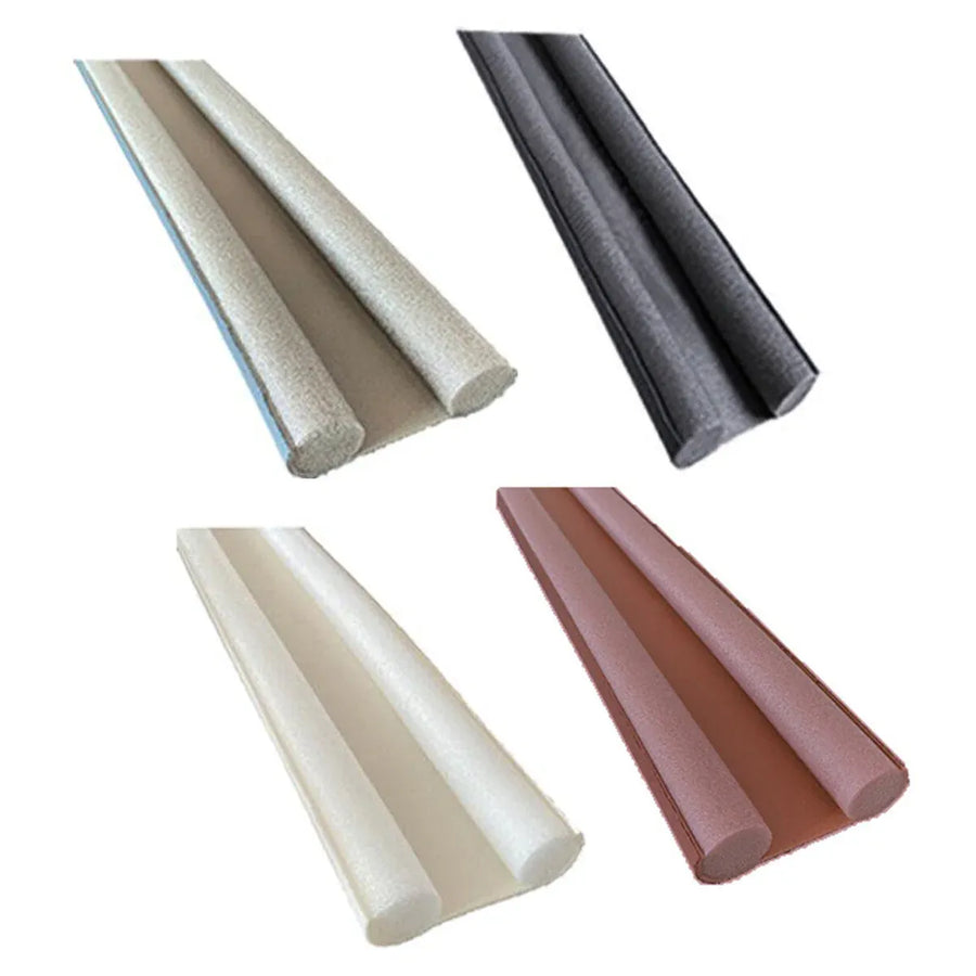 Door Bottom Seal Draft Stopper Guard Threshold Sealing Strip Wind Dust Protector - Grey
