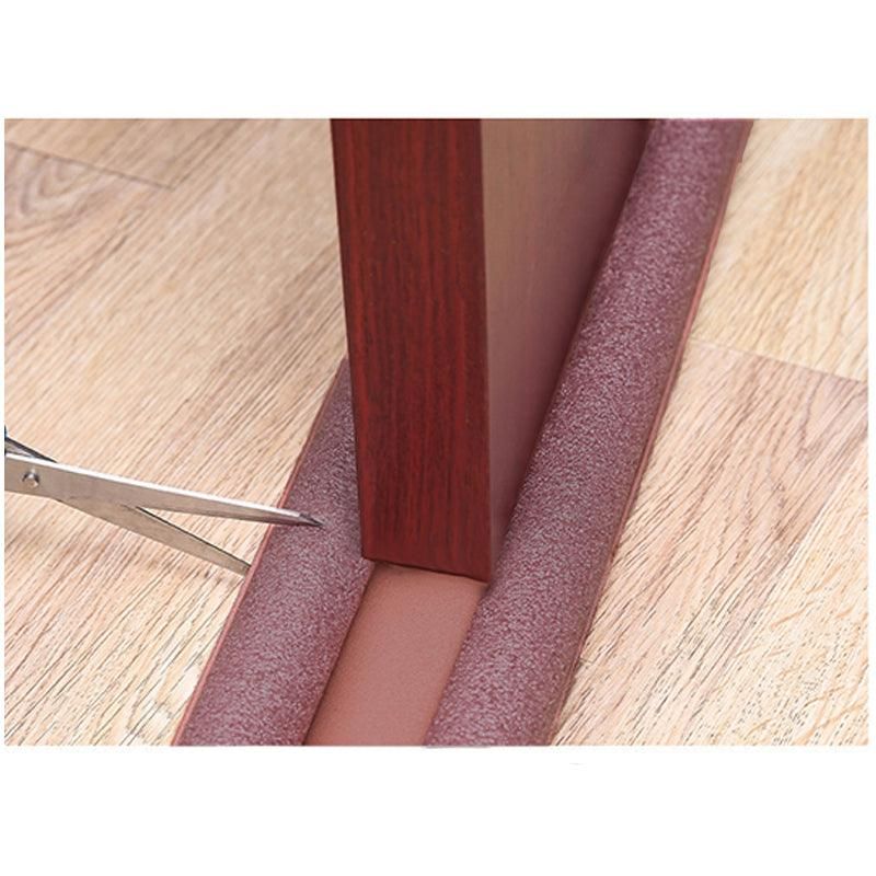 Door Bottom Seal Draft Stopper Guard Threshold Sealing Strip Wind Dust Protector - Grey