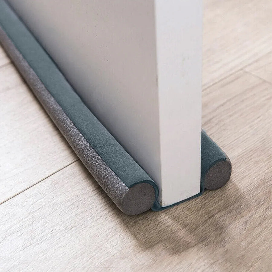 Door Bottom Seal Draft Stopper Guard Threshold Sealing Strip Wind Dust Protector - Grey