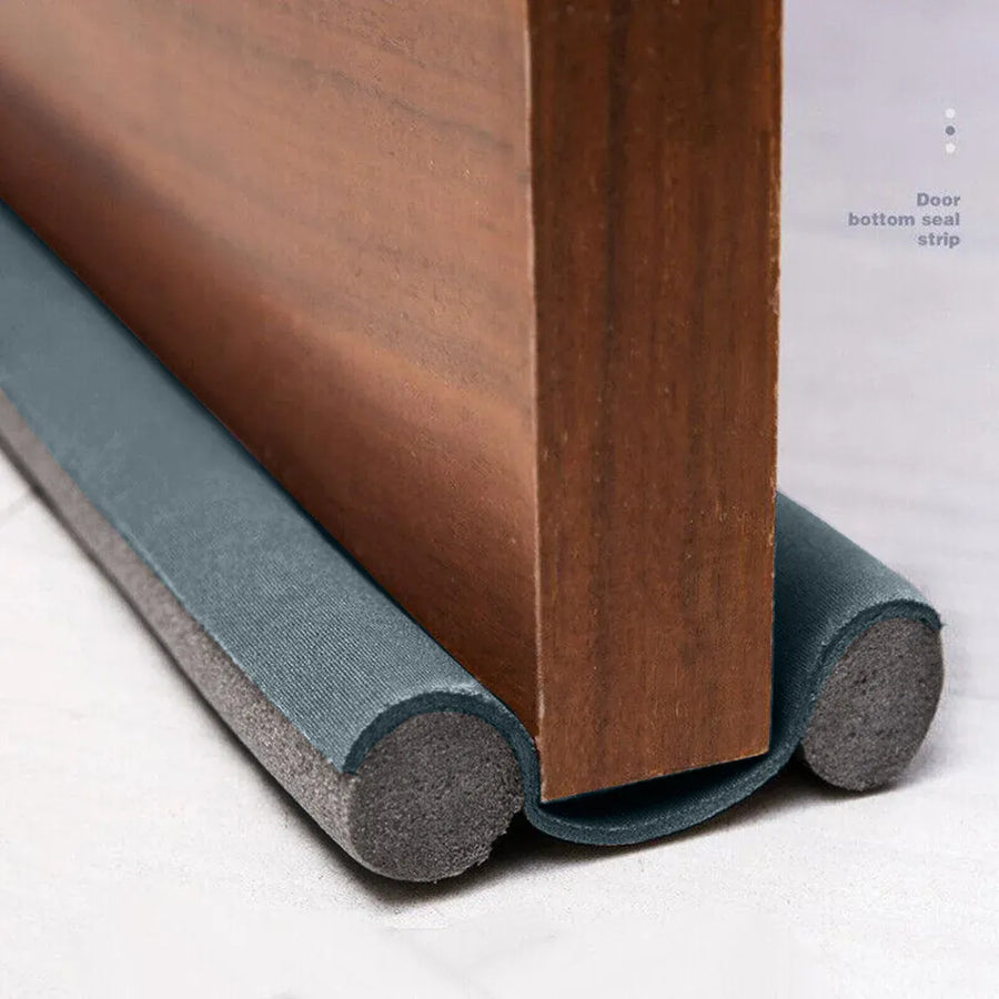 Door Bottom Seal Draft Stopper Guard Threshold Sealing Strip Wind Dust Protector - Grey