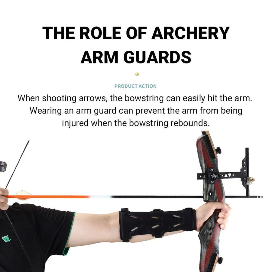 2X Archery Arm Guard Finger Guard Protective Gear For Practice Openwork