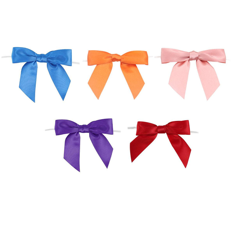 50pcs Bow Gift Packaging Sealing Tie Drawstring Baking Wrap Bag Decorative Ties - Red
