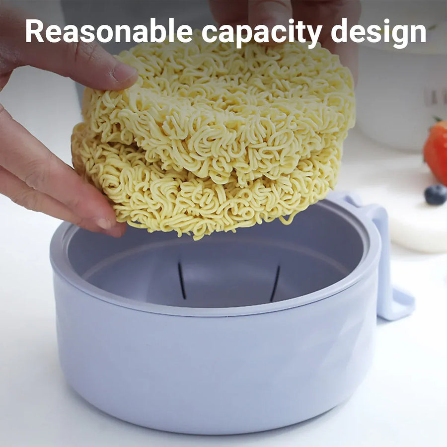Ramen Bowl Set Microwave Ramen Cooker Instant Noodles Bowl With Chopsticks - Pink