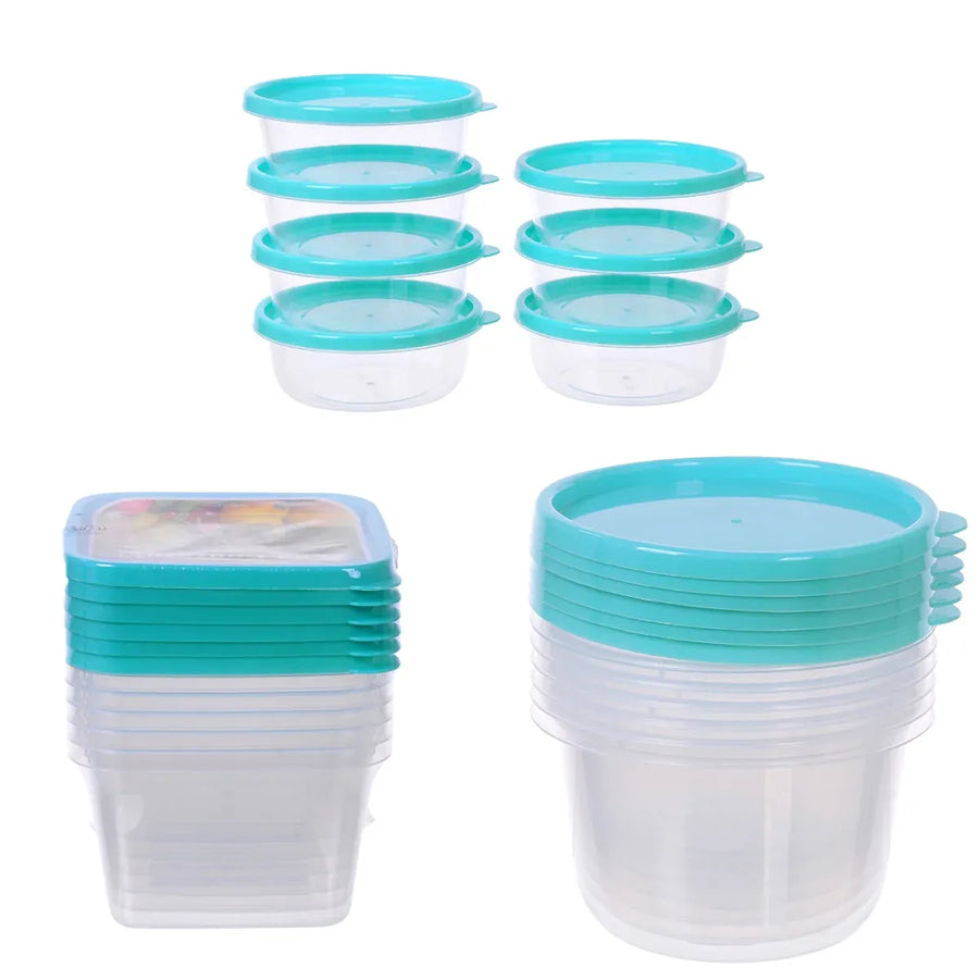 Microwave Safe Food Storage Container Round Lunch Box Refrigerator Meat Soup Box - Square-1000ml-6PCS