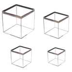 10pcs Clear Acrylic Plastic Boxes Square Storage Containers for Food  Small Item - 10pcs-75-75-75