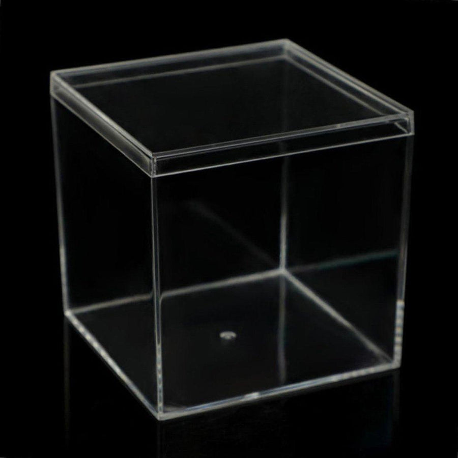 10pcs Clear Acrylic Plastic Boxes Square Storage Containers for Food  Small Item - 10pcs-75-75-75