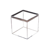 10pcs Clear Acrylic Plastic Boxes Square Storage Containers for Food  Small Item - 10pcs-75-75-75 - Rear View