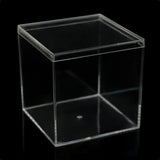10pcs Clear Acrylic Plastic Boxes Square Storage Containers for Food  Small Item - 10pcs-85-85-85 - Side View