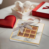 25X Valentines Day 9/12Grids Chocolate Box Gourmet Desserts Gift Display Window - Gray 9Grids-12-12-4-25pcs - Rear View