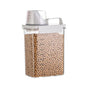 Sealed Household Grain Storage Box Transparent Rice Bucket Kitchen Storage - 1800ml