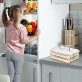 Multi Layer Dumpling Storage Box Refrigerator Freezer Organizer for Wonton - 45-Degree Angle