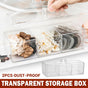 2PCS Multi-Function Plastic Storage Boxes with Lids Transparent for Home Use
