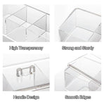 2PCS Multi-Function Plastic Storage Boxes with Lids Transparent for Home Use