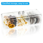 2PCS Multi-Function Plastic Storage Boxes with Lids Transparent for Home Use