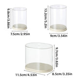 2pcs Clear Acrylic Display Case Transparent Box for Collectibles Dolls Figures - M