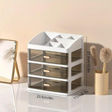 3Layer Cosmetic Organiser Storage Drawer Case Makeup Box for Home and Bathroom - Side View