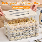 4 Layer Dumpling Box Kitchen Refrigerator Storage Container Frozen Food Crisper