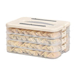 4 Layer Dumpling Box Kitchen Refrigerator Storage Container Frozen Food Crisper