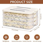 4 Layer Dumpling Box Kitchen Refrigerator Storage Container Frozen Food Crisper