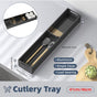 Kitchen Cabinet Drawer Cutlery Tray Utensil Organiser Insert Divider Storage - 41x10cm