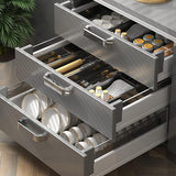 Kitchen Cabinet Drawer Cutlery Tray Utensil Organiser Insert Divider Storage - 41x10cm - Top-Down View