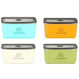 4pcs Sealed Crisper Food Storage Container Set Bento Box Refrigerator Organizer - Front View