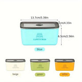 4pcs Sealed Crisper Food Storage Container Set Bento Box Refrigerator Organizer - Side View