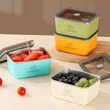 4pcs Sealed Crisper Food Storage Container Set Bento Box Refrigerator Organizer - Top-Down View