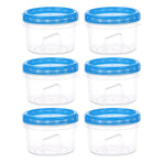 6PCS Reusable Food Storage Box Set Freezer Containers Lunch Prep Refrigerator