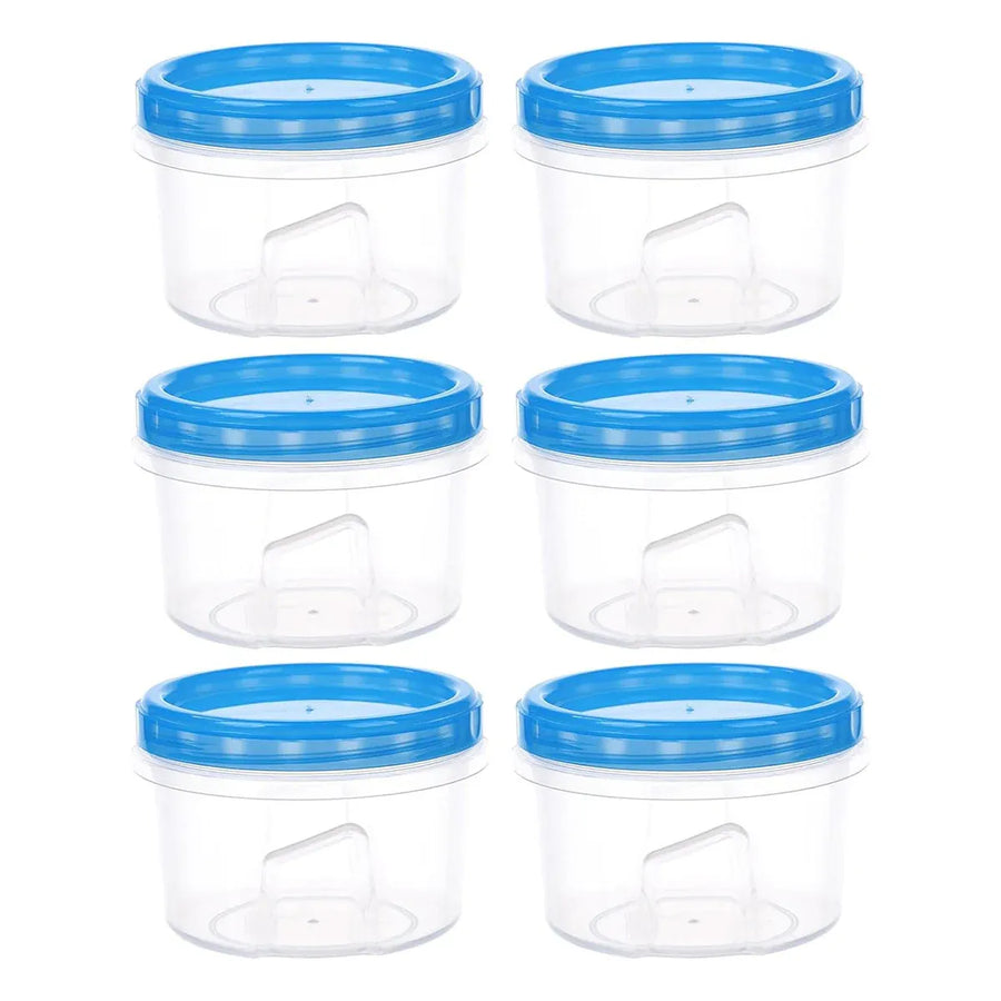 6PCS Reusable Food Storage Box Set Freezer Containers Lunch Prep Refrigerator