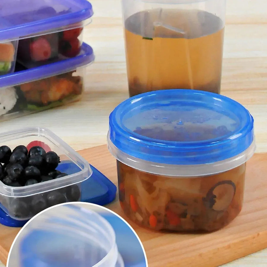 6PCS Reusable Food Storage Box Set Freezer Containers Lunch Prep Refrigerator