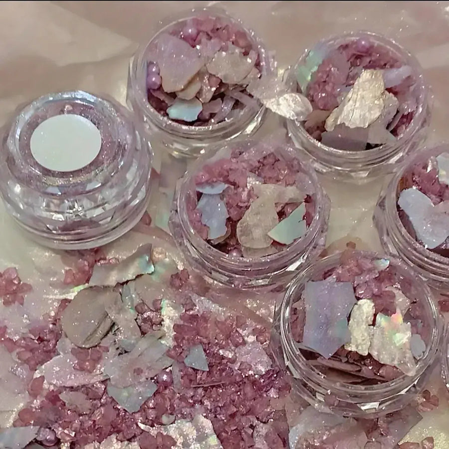 Cosmetic Cream Jar Bottle 50PCS 5g Transparent Round Refillable Sample Container - White Flat Lid Jar