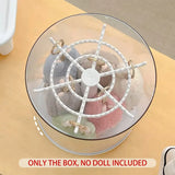 Doll Pendant Display Box Transparent Rotary Hand Operated Blind Box Storage Rack - Top-Down View