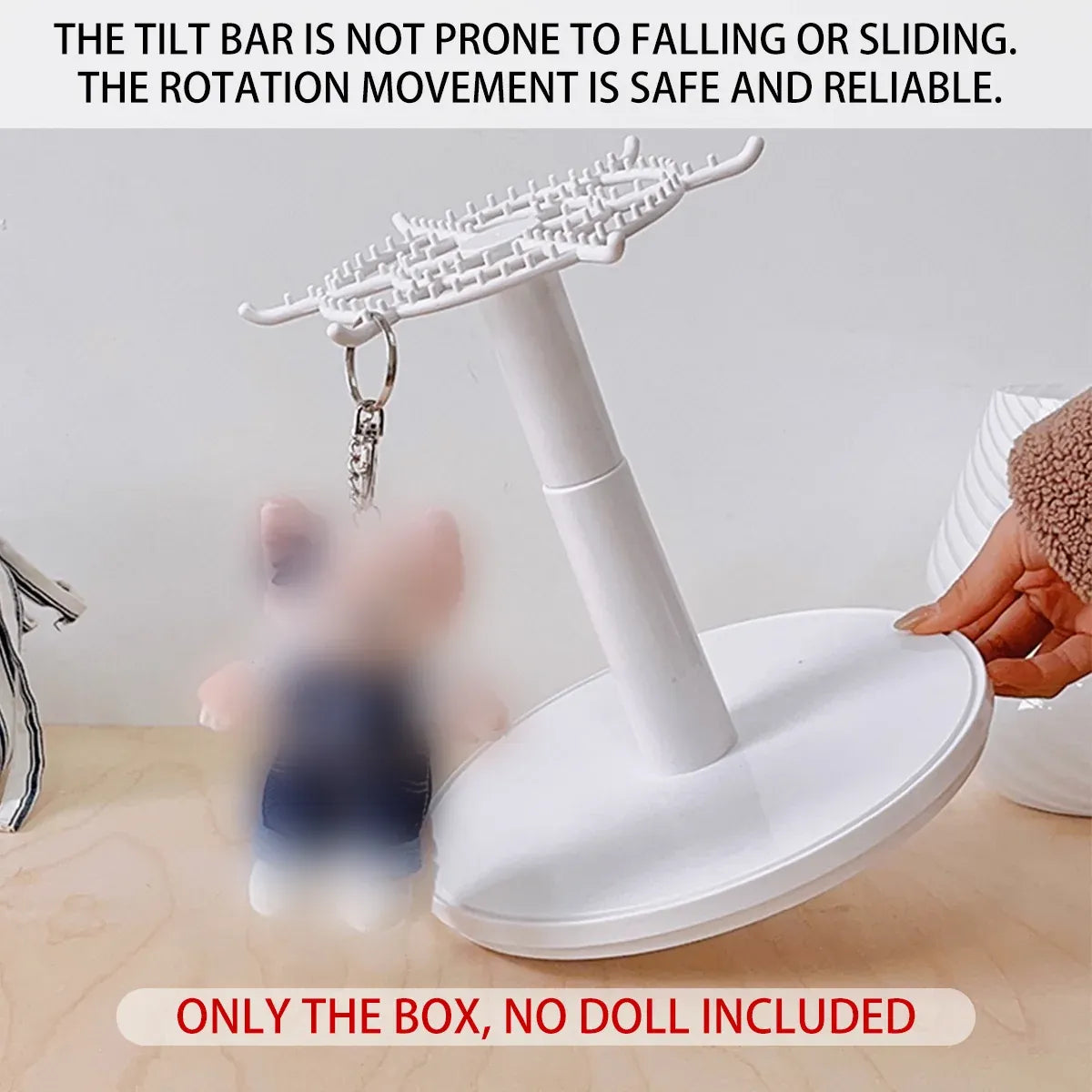 Doll Pendant Display Box Transparent Rotary Hand Operated Blind Box Storage Rack