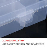 36 Slot Clear Plastic Storage Box with Removable Dividers for Jewellery Beads Crafts - Top-Down View