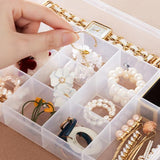 36 Slot Clear Plastic Storage Box with Removable Dividers for Jewellery Beads Crafts - Rear View