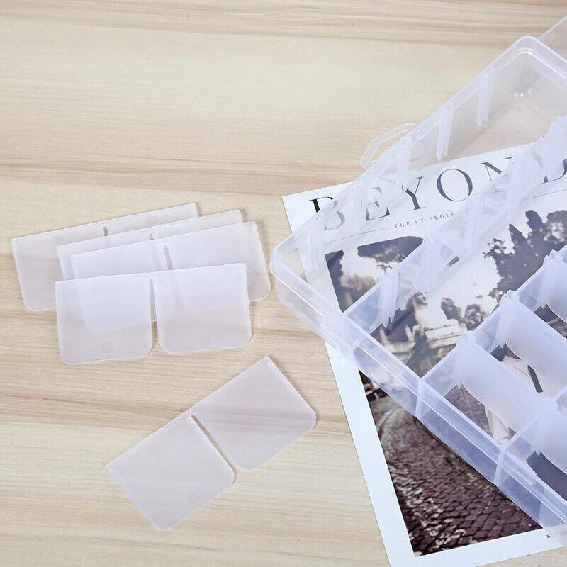 36 Slot Clear Plastic Storage Box with Removable Dividers for Jewellery Beads Crafts