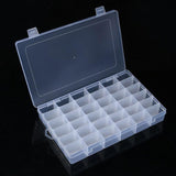 36 Slot Clear Plastic Storage Box with Removable Dividers for Jewellery Beads Crafts