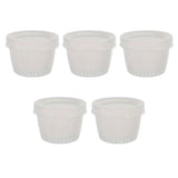 5pcs Plastic Storage Containers with Lids Refrigerator Organizer Box for Kitchen - Front View