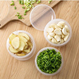 5pcs Plastic Storage Containers with Lids Refrigerator Organizer Box for Kitchen - Rear View