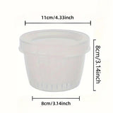5pcs Plastic Storage Containers with Lids Refrigerator Organizer Box for Kitchen - Side View