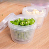 5pcs Plastic Storage Containers with Lids Refrigerator Organizer Box for Kitchen - Top-Down View